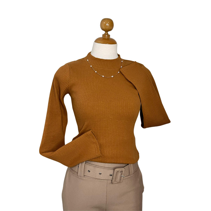 Polo Rib Cuello alto Manga Larga Elsa