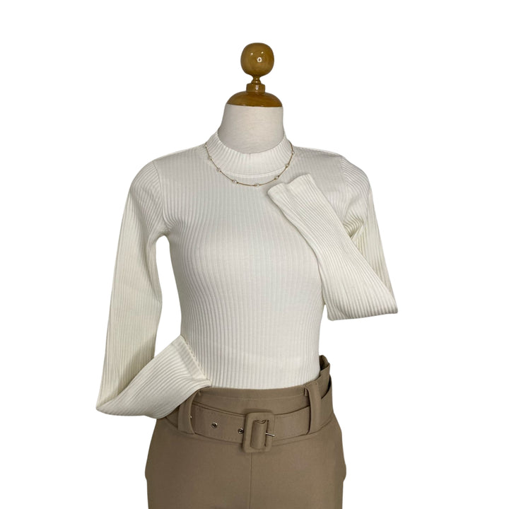 Polo Rib Cuello alto Manga Larga Elsa