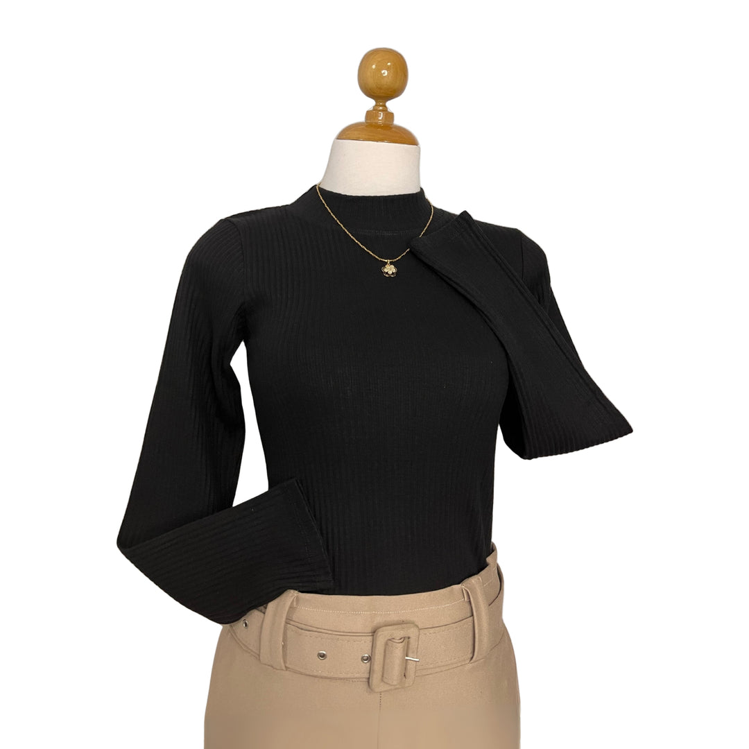 Polo Rib Cuello alto Manga Larga Elsa