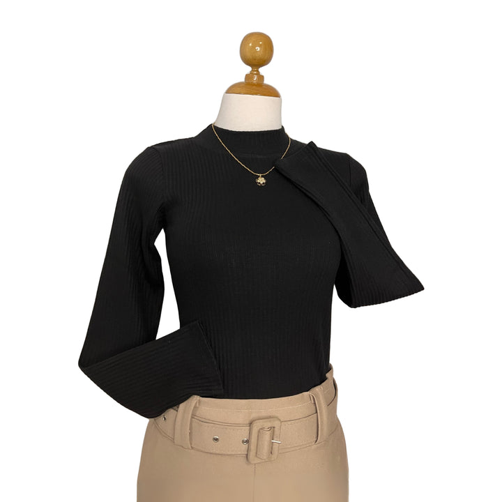 Polo Rib Cuello alto Manga Larga Elsa