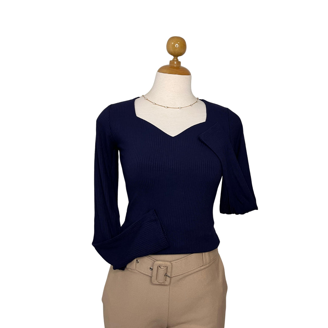 Polo Manga Larga cuello corazón Rubi
