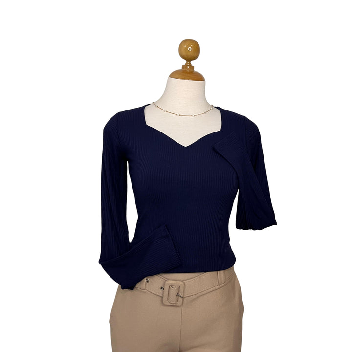 Polo Manga Larga cuello corazón Rubi