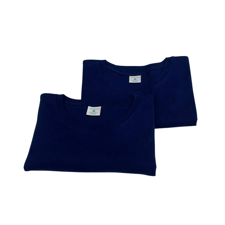 Polo manga corta color azul acero