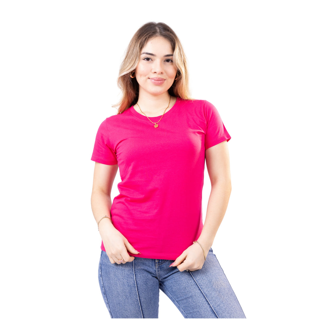 polo manga corta para dama en color magenta