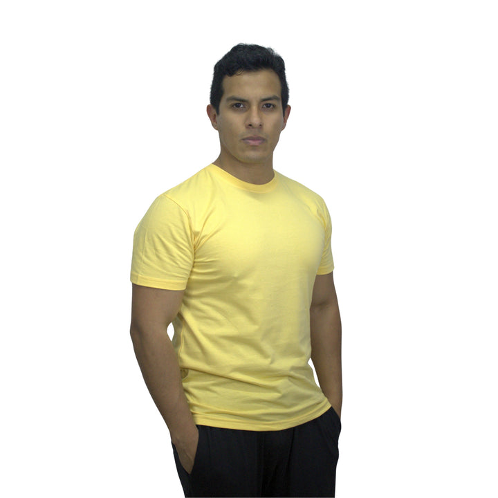 Polo en manga corta color maiz para hombre