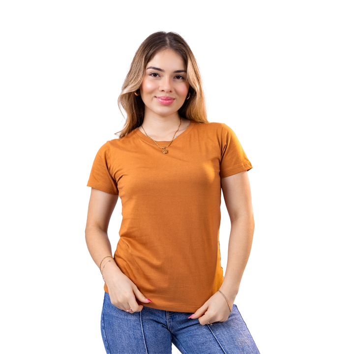 polo color ocre para dama