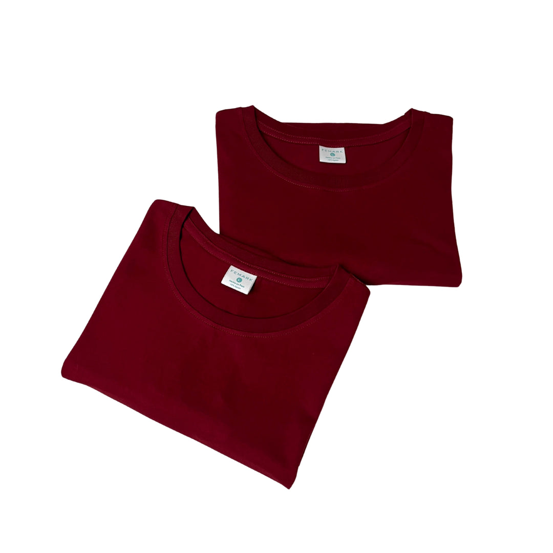polo basico color vino para mujer