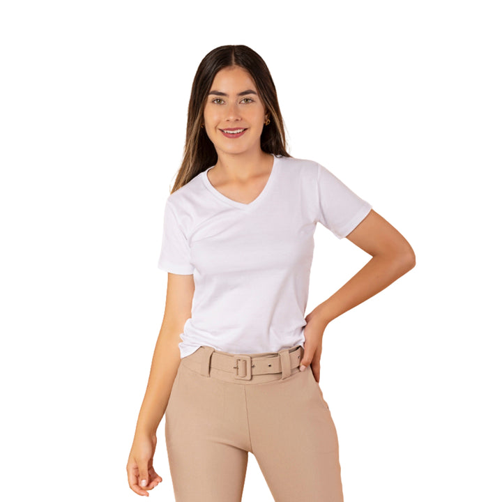 polo blanco para dama 