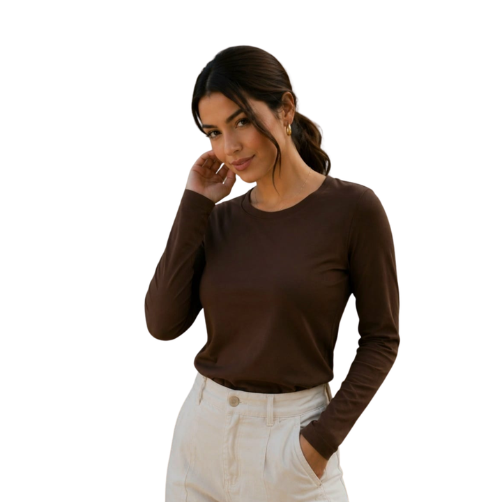Polo Manga larga mujer algodón Pima