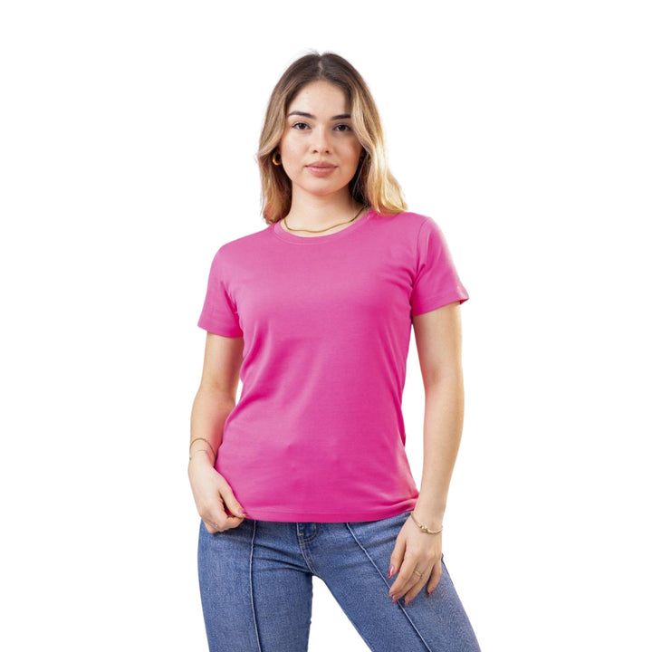 polo manga corta para dama en color magenta