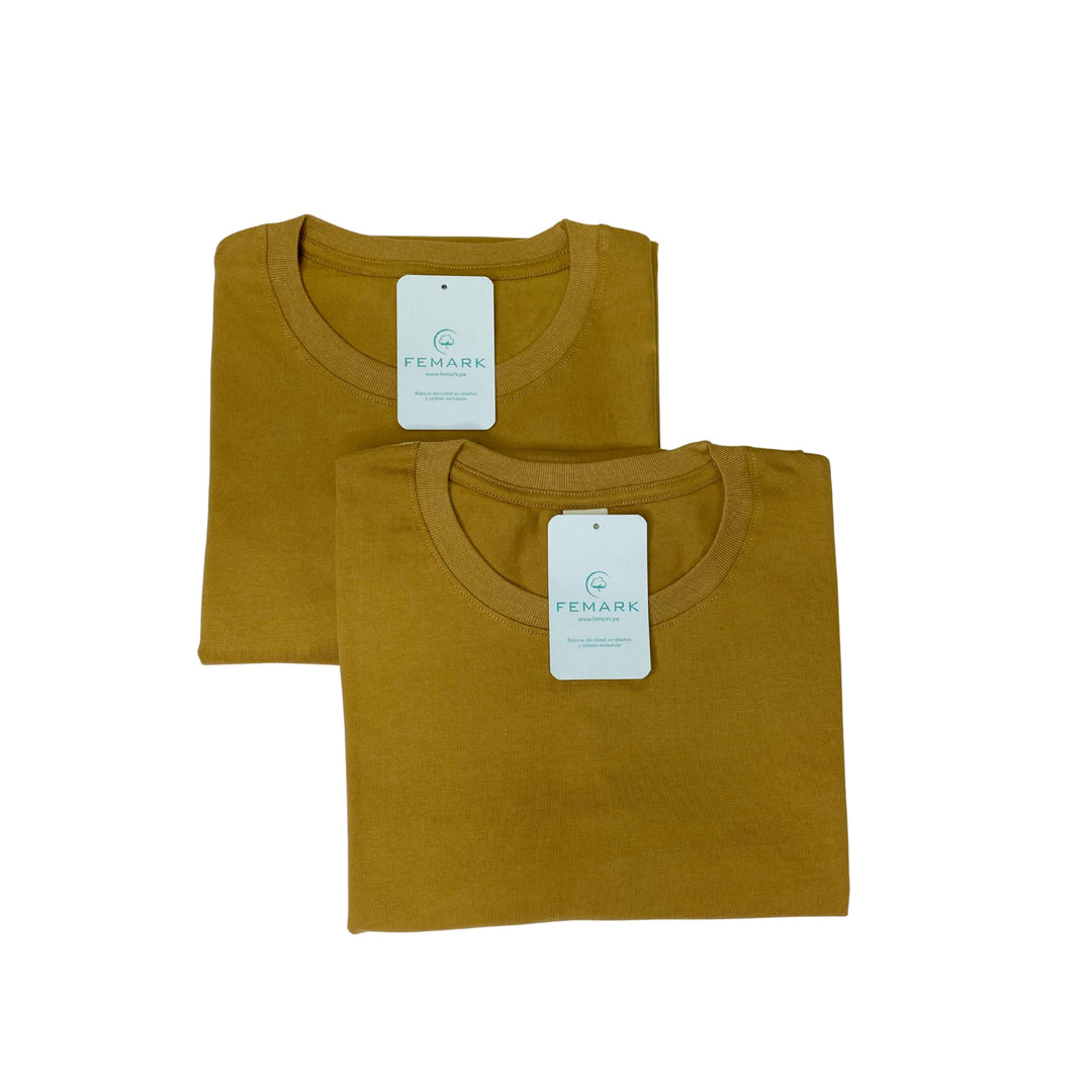 polo para hombre manga corta color camel
