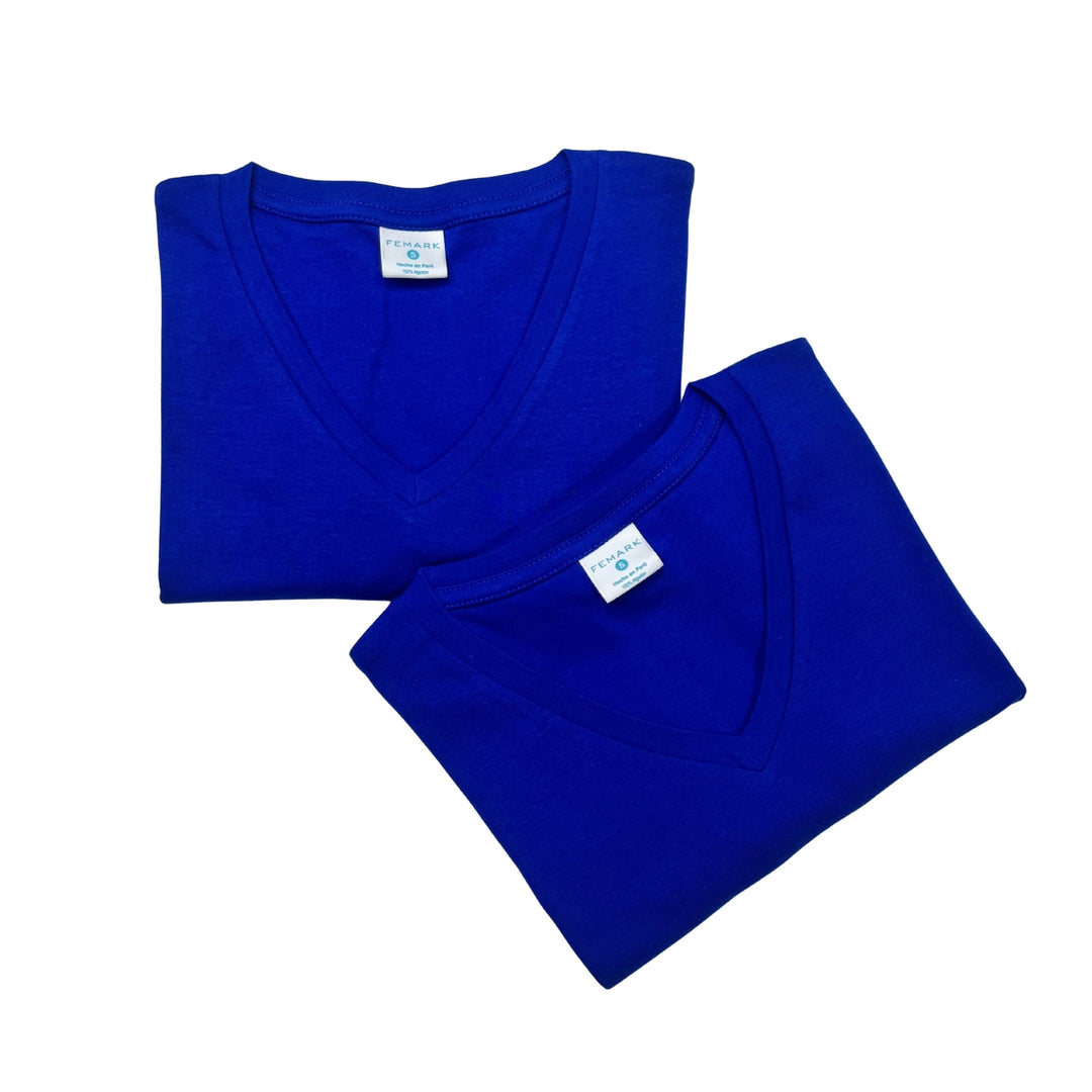 polo color azul para dama