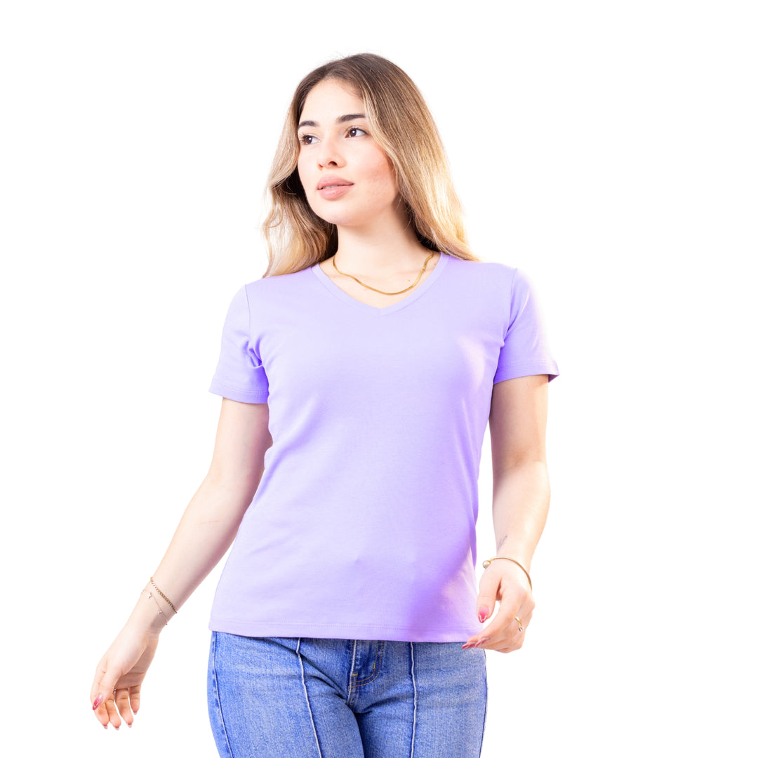 polo en color lila para mujer
