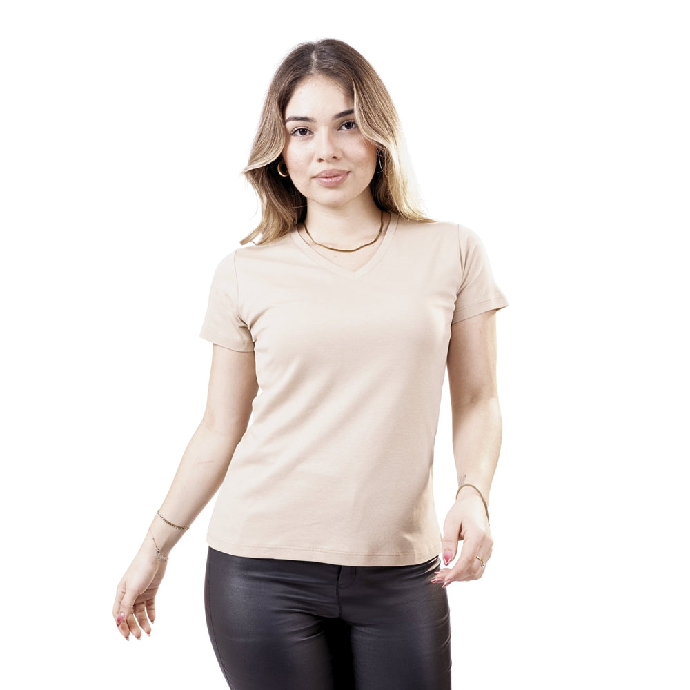 polo color beige para dama