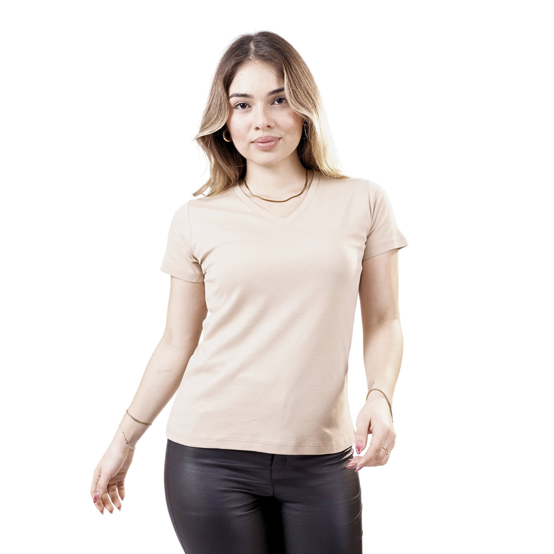 polo color beige para dama